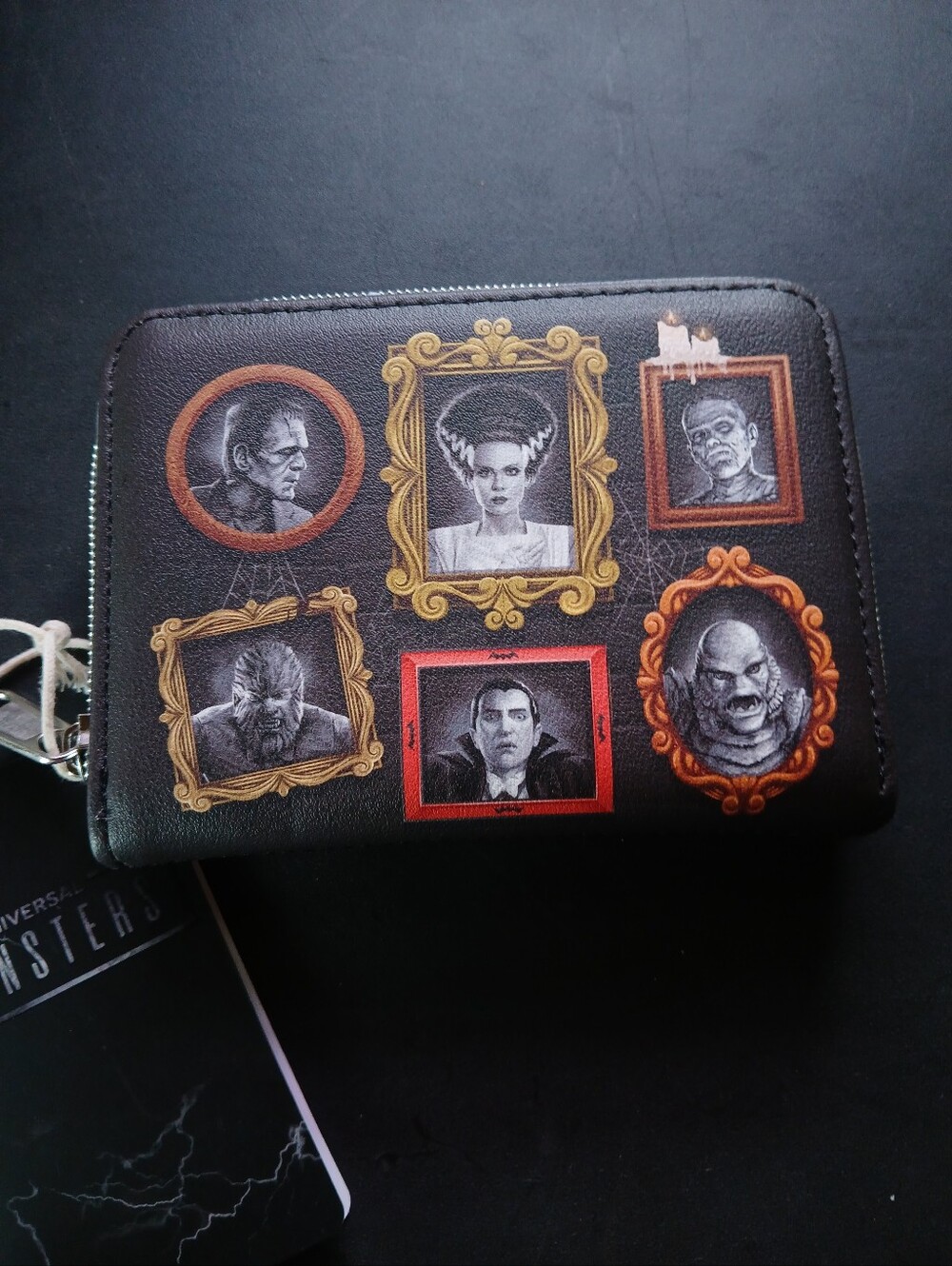 NWT DISNEY LOUNGEFLY UNIVERSAL MONSTERS ZIP WALLET - Picture 2 of 4